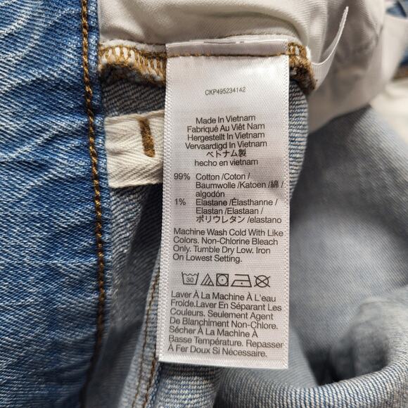 Madewell Petite Perfect Vintage Wide Leg Crop Raw Hem Jeans Hallstead Wash 33P - Picture 12 of 12